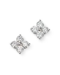 Bloomingdale's Fine Collection Diamond Clover Stud Earrings in 14K White Gold, 2.0 ct. t.w. - Exclusive Jewelry Accessories, In Store, Buy Online, White Gold, Stud Earrings, Gold, White