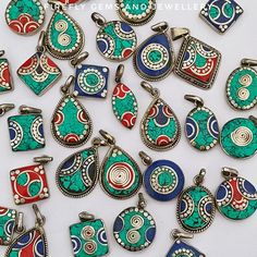 Add a touch of bohemian charm to your jewelry collection with our handmade ethnic Nepalese pendant. Each pendant is a unique blend of turquoise, coral, and lapis lazuli gemstones, crafted by skilled artisans to reflect the rich cultural heritage of Nepal. The mix of sizes and shapes adds an eclectic and vibrant touch, making each piece truly one-of-a-kind. Perfect for those who appreciate handcrafted jewelry, this pendant can effortlessly elevate any outfit. Whether you're looking for a statemen Traditional Handmade Round Pendant Jewelry, Traditional Handmade Jewelry With Round Pendant, Blue Gemstone Jewelry For Festivals, Handmade Rituals Pendant Jewelry, Handmade Bohemian Round Turquoise Necklace, Bohemian Jewelry With Stones For Festivals, Bohemian Stone Setting Necklace, Bohemian Pendant Jewelry For Rituals, Handmade Amulet Style Jewelry For Festivals