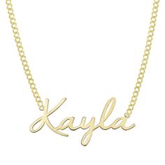 Ladies Shiny Name Plate Necklace Real 14K Gold - bayamjewelry Necklaces Collection, Mens Diamond Earrings, Name Plate Necklace, Gold Band Wedding Ring, 10k Gold Chain, Mens Diamond Bracelet, Picture Necklace, Platinum Wedding Band, Mens Gold Bracelets