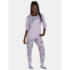 Jolly vibes with a touch of haunting Disney charm. This Nightmare Before Christmas Lounge Set will be the gift that keeps on giving. This spectacular gift set includes a long-sleeve tee, matching PJ pants and cozy-soft socks (three-in-one is always more fun, after all!) Features whimsical designs inspired by the iconic Tim Burton movie, sprinkled with a touch of winter whimsy. This super-soft, comfy three-piece lounge set is a perfect pick any Nightmare Before Christmas fan is sure to appreciate Christmas Lounge, Disney Nightmare Before Christmas, Soft Socks, Tim Burton Movie, Disney Charms, Lounge Top, Pj Pants, Disney Ladies, Stitch Disney