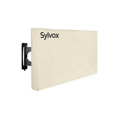 the syvox tv wall mount is mounted on a white wall with black lettering