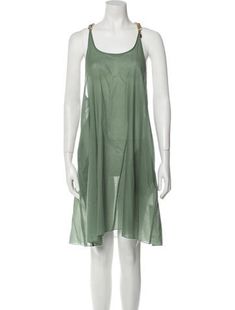 Stella McCartney Tent DressGreenChain-Link AccentsSleeveless with Scoop NeckDesigner Fit: Dresses by Stella McCartney typically fit true to size. Summer Beach Dress With Scoop Neck, Spring Sleeveless Sheer Slip Dress, Spring Sheer Sleeveless Slip Dress, Sheer Sleeveless Slip Dress For Spring, Sundress A-line Slip Dress For Beach, A-line Sundress For The Beach, Summer Sleeveless Sheer Mini Dress, Summer Sheer Sleeveless Mini Dress, Summer Sheer Mini Slip Dress