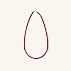 16" Faceted Ruby Beaded Necklace Ruby is the stone of passion, lauded as a drop of blood from Mother Earth’s heart. Fine Jewelry Gemstone Necklaces With Round Beads, Fine Jewelry Necklaces With Round Gemstone Beads, Teardrop Single Strand Beaded Necklace Gift, Fine Jewelry Beaded Necklace With Gemstone Beads As Gift, Classic Faceted Round Bead Necklaces, Fine Jewelry Single Strand Beaded Necklaces As A Gift, Classic Rondelle Gemstone Beads Jewelry, Fine Jewelry Briolette Gemstone Beads Necklace, Classic Rondelle Necklace With Polished Beads