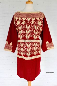 Mexican dresses are very comfortable, colorful, and unique pieces that you will love to have. This Mexican Dress is lightweight and breathable with stunning embroidered flowers. You are going to love this hand-embroidered Mexican Dress. This Mexican Dress was made by hand by artisans from Chiapas, Mexico. It takes up to two months to make it and it was named MILPA DRESS because represents the corn. It's made out of manta fabric (cotton) and is full of colorful embroidered details. It's full of e Festival Long Sleeve Dresses With Woven Motifs, Long Sleeve Dresses With Woven Motifs For Festival, Folk Dresses With Woven Motifs And Long Sleeves, Long Sleeve Dress With Multicolor Embroidery And Woven Motifs, Folk Style Tunic Dress With Woven Motifs, Traditional Cotton Festival Dresses, Traditional Cotton Embroidered Tunic Dress, Bohemian Embroidered Dress With Woven Motifs For Festive Occasion, Cotton Dresses With Traditional Embroidered Patterns