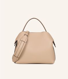 Swann • Sable Luxury Everyday Beige Bags, Timeless Beige Shoulder Bag With Handle Drop, Timeless Beige Calf Leather Satchel, Luxury Neutral Satchel Shoulder Bag, Everyday Luxury Beige Crossbody Bag, Beige Top Handle Shoulder Bag For Everyday Luxury, Beige Crossbody Bags For Everyday Luxury, Luxury Taupe Evening Bag, Timeless Beige Calf Leather Bag