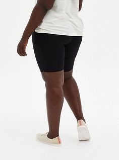 FIT Model is 5'9”, size 1. Measures 9” inseam. MATERIALS + CARE Cotton/spandex. Wash cold; dry low. Imported plus size leggings. DETAILS High waist. Thick stretchy waistband. Prevents leg chafing. The best plus size women's 9 inch signature waist bike short shorts in deep black made of premium. Rock your look from Torrid to Festivals like Coachella and Lollapalooza, a concert, a show, or just for fun! You'll want to wear these basics every day. Casual Activewear With Medium Support, Mid-thigh Length, Casual Medium Support Elastane Activewear, Casual Biker Shorts With Short Leg, Black Casual Short Length Leggings, Casual Compressive Biker Shorts With Short Inseam, Basic Stretch Activewear With Short Legs, Casual Compressive Moisture-wicking Biker Shorts, Casual Bottoms With Medium Support Shorts, Casual Stretch Biker Shorts With 5-inch Inseam