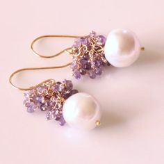 Handmade Artisan Purple Sapphire Saltwater Pearl Solid Genuine - Etsy Luxury Handmade Yellow Gold Pearl Earrings, Handmade Akoya Pearl Jewelry For Gifts, Handmade Akoya Pearl Jewelry Gift, Luxury Handmade Pearl Earrings For Anniversary, Handmade Briolette Pearl Earrings, Briolette High Luster Pearl Earrings As Gift, Briolette High Luster Pearl Earrings For Gift, High Luster Briolette Pearl Earrings As Gift, Exquisite Gemstone Pearl Earrings As Gift