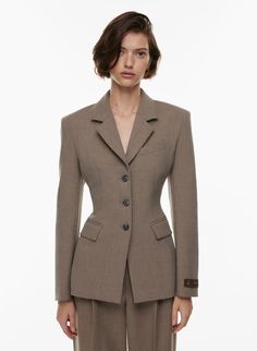 STANDOUT BLAZER | Aritzia Best Blazer, Fashion Silhouette, Hourglass Silhouette, Take Care Of Your Body, Slim Fit Blazers, Work Skirts, Everyday Luxuries, Water Supply, Princess Seam