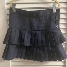 Nwot French Toast Pleated Navy School Uniform Skirt Size 5 Adjustable Waist -Inner Tags Were Removed (Sensory Issues) And Then Once Tried On, My Daughter Didn’t Like The Skirt Because It Had No “Pull” Cute Fitted Mini Skirt For School, School Uniform Tennis Skirt In Mini Length, School Skirt With Ruffles In Cotton, School Uniform Style Mini Tennis Skirt, Pleated School Uniform Skort, School Skirt With Cotton Ruffles, Casual Ruffled Skirt For School, Cute Fitted Skirt For School, School Uniform Skort In Mini Length