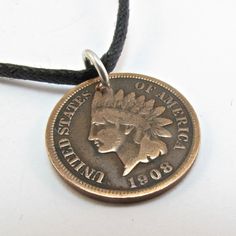 United STATES penny necklace pendant One Cent Indian Head usa  coin jewelry  with Sterling CHOOSE YEAR  No.00832 he Adjustable Sterling Silver Coin Pendant, Adjustable Coin Pendant Jewelry, Adjustable Sterling Silver Coin Pendant Jewelry, Engraved Round Copper Jewelry, Adjustable Medallion Jewelry With Charms, Unique Coin-shaped Pendant Jewelry, Handmade Sterling Silver Coin Necklace, Symbolic Coin-shaped Collectible Jewelry, Symbolic Collectible Coin Jewelry