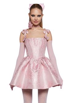 base|light pink Poofy Dresses, Pink Birthday Dress, Light Pink Lace Dress, Brocade Corset, Poofy Dress, Elbow Length Gloves, Pink Ball Gown, Pink Lace Dress, Brocade Dress