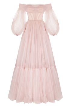 Buy Misty Rose Sheer Sleeves Maxi Tulle Dress at Milla Dresses. Wide size range from XXS to XXL. FREE shipping across the USA. Return in 30 days. Prom Dress Poofy Sleeves, Poofy Sleeves Dress, Principality Angel, Pink Poofy Dress, Pastel Pink Dresses, Pink Puffy Dress, Pink Christmas Dress, Powder Pink Dress, Transparent Corset