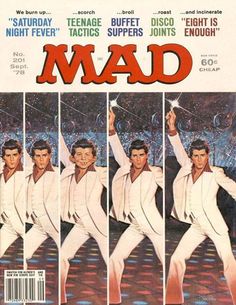 an old magazine cover for mad featuring the band's first album, which was released in 1971