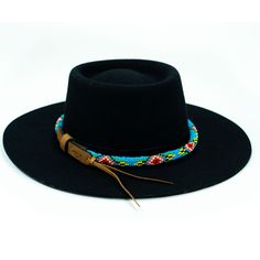 Price includes a Brigitte Sambboho hat & a Blue Vogue hatband. Save 10% with this bundle. Select hat size. Hatband is one size fits all. Hatband is removable. The fanciest hat you will ever wear. Sambboho's Brigitte black hat is a dipped crown boater design with a custom trimmed genuine velvet black band. A structured and stiff short-brimmed boater style. Use to make an impression! Dipped crown oval boater hat in Black Trimmed with genuine Velvet Black Band Hat material: 100% soft Brazilian Blue Beaded Hat Bands For Festival, Bohemian Blue Felt Hat With Short Brim, Blue Bohemian Felt Hat With Short Brim, Blue Wide Brim Bohemian Felt Hat, Bohemian Blue Short Brim Felt Hat, Bohemian Blue Wide Brim Felt Hat, Blue Bohemian Wide Brim Felt Hat, Blue Wide Brim Straw Hat For Festivals, Blue Wide Brim Hat For Festival