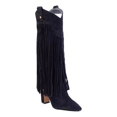 Vince Camuto Shela Fringe Western Boot Fringed and fabulous! This stand-out style adds extra flair to your winter wardrobe while keeping current with the latest look. Made from top quality materials with a padded footbed for increased comfort. Western Boots For Evening In Fall, Designer Heeled Boots With Pointed Toe For Winter, Designer Suede Heeled Boots For Fall, Designer Boots For Night Out In Fall, Fringe Fitted Boots For Fall, Fitted Fringe Boots For Fall, Fall Fringe Fitted Boots, Designer Heeled Boots For Work In Winter, Designer Heeled Boots For Winter Workwear