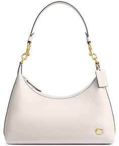 in stock Cute White Purse, Luxury Coach Bags With Smooth Grain, Cream Shoulder Bag, Timeless White Soft Leather Shoulder Bag, White Smooth Grain Bag For Shopping, White Smooth Grain Shopping Bag, White Satchel With Smooth Grain, Luxury White Shoulder Bag With Smooth Grain, White Shoulder Bag With Smooth Grain