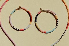 Kisiwa Rangi Hoops Kisiwa Jewelry Hoop Earrings, Beaded Items, Hand Beaded Jewelry, Beading Jewelery, Sister Sister, Ancient Jewelry, Earring Ideas, Large Hoop Earrings, Beading Jewelry