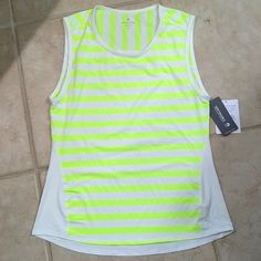 Smoke And Pet Free Home. Fast Shipping. Questions? Leave A Comment Below! Neon Ocean, Striped Tank, Yellow White, Color White, Neon, Womens Tops, Tank Tops, Pet, Yellow