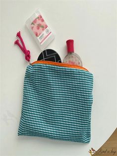 BirdinBag - Preppy Stripe Clutch: Versatile Storage Bag for Students Travel Cosmetic Bag Organizers, Clutch Organization, Organizer Purse, Plaid Material, Cosmetic Bag Organization, Makeup Bag Organization, Box Patterns, Inch Bag, Details Pictures