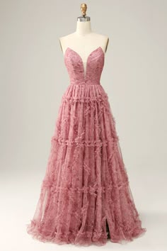 Glamorous Tulle Evening Dress With Sweetheart Neckline, Elegant Pink Lace Ball Gown, Elegant Pink Ball Gown For Prom, Tulle Dress With Sweep Train And Sweetheart Neckline, Tulle Gown With Sweetheart Neckline For Gala, Formal Evening Dress With Tulle Skirt, Pink Lace Ball Gown With Sweetheart Neckline, Pink Tulle Evening Dress For Prom Season, Tulle Evening Dress With Sweep Train And Sweetheart Neckline