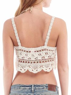 Lace Top With Crochet Trim For Vacation, Fitted Lace Top With Crochet Trim For Beach, Feminine Crochet Top With Lace Trim For Beach, Bohemian Cropped Lace Crochet Top, Feminine Crochet Top With Crochet Trim For Beach, Feminine Fitted Crochet Top With Crochet Trim, Feminine Crochet Trim Top For Beach, Fitted Feminine Crochet Top With Crochet Trim, Feminine Lace Crochet Top For Vacation