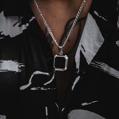 "Onyx Silver Pendant comes with mariner chain Chain: 26 inches length Pendant: 1\" x 1.5\" FREE & Fast Shipping! Premium Stainless Steel 18K Gold Plated Will not tarnish, fade, or discolor Safe in Water Allow 1-2 Days for Processing Domestic Delivery in 2-6 Days" Black Curb Chain Jewelry For Streetwear, Black Figaro Chain Link Jewelry, Black Figaro Chain Jewelry, Silver Figaro Chain Necklace For Streetwear, Black Figaro Chain Necklace As Gift, Black Figaro Chain Necklace Gift, Black Figaro Chain Necklace For Gift, Black Link Jewelry For Streetwear, Necklaces Gift