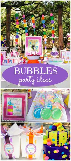 a birthday party with lots of colorful decorations