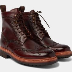 Grenson Shoes, Mens Dress Boots, Brogue Boots, Suede Leather Shoes, High Ankle Boots, Leather Brogues, Mens Boots Fashion, Military Boots, Dress Boots