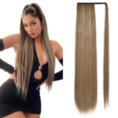 PRICES MAY VARY. Instant Length & Volume - Our long hair extensions ponytail are super versatile for endless days of hair bliss. Express yourself by effortlessly styling them in a variety of ways for any occasion! Natural & Soft - SEIKEA clip in ponytail extensions are made from premium heat-resisting synthetic fiber Hair. Silky and soft, natural appearance which feels like the human hair (Synthetic hair can't dye). Confidence Booster - The fake ponytail is super realistic and matches your own h Ash Blonde With Highlights, Blonde With Highlights, Clip In Ponytail Extensions, Long Ponytail, Dark Ash Blonde, Roll Hairstyle, Dark Ash, Long Hair Extensions, Hairpieces For Women