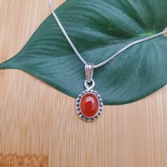 "Visit our on-line shop at: Etsy.com/shop/AlbuquerqueDesigns *sterling silver necklace pendant *Small pendant with silver box chain necklace 18\" *southwestern jewelry *carnelian / healing carnelian *calibrated pre-cut stones: 9x7mm oval shape *back of jewelry items are all covered / do not show the back of stones *all jewelry items are made to ship, slight variations in stones will occur comparing to pictures. *size of a penny is 19mm or a dime is 18mm in diameter for comparing size with jewelr Oval Carnelian Jewelry As A Gift, Oval Carnelian Jewelry For Gift, Oval Carnelian Jewelry Gift, Carnelian Oval Pendant Necklace As A Gift, Stamped 925 Carnelian Jewelry, Carnelian Oval Pendant Necklace For Gift, Classic Silver Carnelian Jewelry, Red Oval Carnelian Necklace, Red Carnelian Necklace With Polished Finish