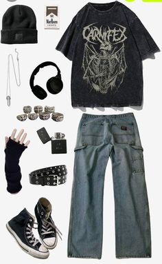 Photography Y2k, Outfit 80s, Sero Hanta, Dark Y2k, Tshirt Aesthetic, Grunge Fits, 2000s Outfit, Outfits 2000s, Cooler Style