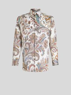 PAISLEY COTTON SHIRT | ETRO Mens Items, Fragrance Collection, Explore The World, Kurti Designs, Home Collections, Paisley Print, Cotton Shirt, Paisley, Loose Fitting