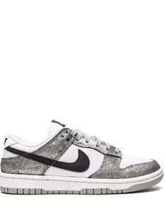 Shop Nike Dunk Low sneakers with Express Delivery - FARFETCH Nike Dunk Low Golden Gals, Dr Shoes, Shoe Wishlist, Metallic Look, Shoe Inspo, Stockholm Fashion, Swag Shoes, Sneakers Grey, Low Sneakers