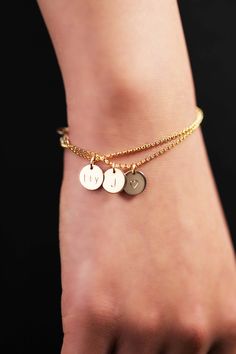 Gold, Rose Gold and Silver Disc charm Bracelet It is precious work to make the Disc Bracelet and I use High-Quality Material and offer it at an affordable price. The personalized bracelet is simple, dainty, and perfect forBirthday gifts, Wedding gifts, Bridesmaid gift,and Christmas gifts. . . . . . . . . . . . . . . . . . * Detail - 14k GOLD FILLED, Rose gold filled and Silver : 9mm - All findings are GOLD FILLED, Sterling Silver, Rose gold filled - I can stamp up to 3 letters. ( not available o Personalized Adjustable Jewelry For Parties, Personalized Adjustable Jewelry For Party, Adjustable Personalized Jewelry For Party, Personalized Adjustable Party Jewelry, Minimalist Adjustable Charm Bracelet For Wedding, Minimalist Personalized Charm Bracelet For Wedding, Personalized Minimalist Charm Bracelet For Wedding, Personalized Bracelet For Party, Personalized Party Bracelet