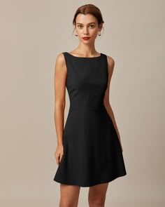 Discover the edit of The Black Boat Neck High Waisted Mini Dress - Boat Neck Sleeveless A Line Backless Mini Dress - Black - Dresses. Explore & Shop the Polyester, Basic Style, Daily collection at RIHOAS now. Buy One Get One 20% off. Classy Cocktail Dress Elegant, Rihoas Dress, Philippines Outfits, Boat Neck Mini Dress, 2024 Fits, Cocktail Dress Elegant, Black Boat, Cocktail Dress Classy, Winter Dance