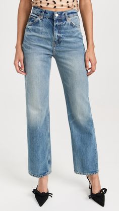 Fast Free Shipping & Free Returns on Reformation Abby High Rise Straight Jeans at Shopbop. Shop new arrivals from Reformation at Shopbop.com Everyday Washed Cropped Jeans For Fall, Washed Cropped Jeans For Everyday Fall Wear, Fall Cropped Washed Jeans For Everyday, Everyday Full Length Washed Pants, Light Wash Straight Leg Bottoms With Zip Fly, Spring Full Length Jeans With Five Pockets, Spring Jeans For Everyday Wear, Spring Full-length Jeans For Everyday, Spring Everyday Full-length Jeans