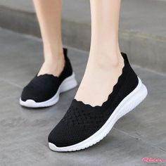 Qteee - Breathable Casual Shoes with Mesh Upper and Lightweight Sole Design Casual Black Breathable Slip-ons, Black Casual Slip-on Sneakers With Arch Support, Casual Black Slip-on Sneakers With Arch Support, Black Slip-on Sneakers With Arch Support, Black Non-slip Walking Shoes For Summer, Comfortable Breathable Walking Shoes, Comfort Fit Walking Shoes With Textured Sole, Casual Breathable Closed Toe Slip-ons, Comfortable Non-slip Synthetic Walking Shoes