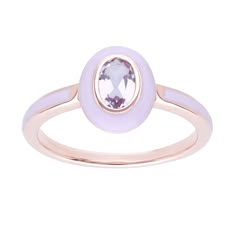 The sweet and stunning enamel ring with oval cuts in pink amethyst faceted comes in rose gold plated Sterling silver. A quick buff with a jewellery cleaning cloth will remove metal tarnishes and keep gemstones looking glossy. Please avoid contact with perfumes, cosmetics or chemicals. Grad Rings, Latina Jewelry, Gold Amethyst Ring, Purple Violet, Enamel Ring, Pink Amethyst, Waltz, Exquisite Jewelry, Amethyst Ring