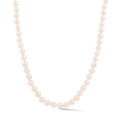 Howie Graduated Akoya Pearl with Charm Enhancer Necklace Classic Single Strand Pearl Necklace, Classic Single Strand Round Pearl Necklace, Classic Pearl Charm Jewelry, Classic Round Pearl Charm Jewelry, Classic Round Jewelry With Pearl Charm, Classic Round Hand-strung Jewelry, Round Pearl Jewelry With 8mm Beads, Pearl White Single Strand Pearl Necklace, Adjustable Round Pearl Necklace