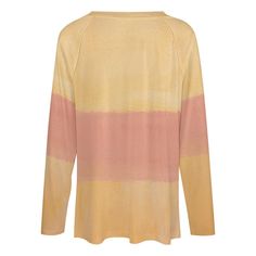 a women's sweater with pink and yellow stripes