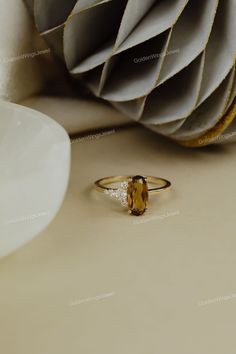 a close up of a ring on a table