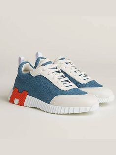 Gender: Women Brand: HERMES Product Name: Women's Bouncing Sneakers Chevron Denim H Orange Logo Bags Alora Code: 68657670 Color: blue Origin: France Blue Origin, Orange Logo, Bags Logo, Designer Style, Exclusive Bag, Mens Trainers, Mens Casual Shoes, Women Brands, Skateboard