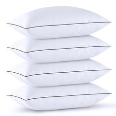 PRICES MAY VARY. Soft and Breathable: Made of breathable and skin-friendly microfiber, this bed pillows king size pillows provide optimal comfort, promote air circulation, and wick away moisture to keep you cool and comfortable all night long Best Support: Our pillows king pillows set of 4 are made with 50% 3D Gel Fiber + 50% 7D Hollow Fiber that helps keep your head, neck, and spine neutral. This reduces neck pain and relieves pressure on your entire body OEKO-TEX Certified: Our pillow set is OEKO-TEX Standard 100 certified and meets high safety and environmental standards. Free of harmful substances, it can be used with confidence, bringing you a safe and comfortable sleep experience Perfect for All Sleeping Positions: Whether you sleep on your back, side, or stomach, our pillows provide Bed Pillows King, Sleep On Your Back, Sleeping Posture, Hotel Pillows, Sleep Peacefully, King Size Pillows, King Pillows, Sleeping Positions, Garden Bedding