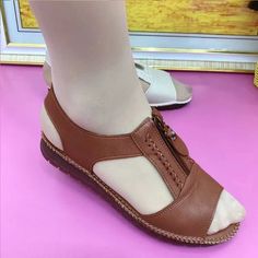 Summer Shoes for Women Sandals Pu Leather Comfort Mother Shoes Soft Leather Sandals, Summer Footwear, Women Platform Sandals, Outdoor Sandals, Womens Summer Shoes, Pu Heels, Low Heel Shoes, Beige Shoes, Women Sandals