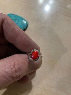 *7x9mm Coral ring *Sterling Silver *Free Shipping *Jewelry ship in gift box *Handcrafted In USA *Cabochon maybe vary in color Ring size: I can make any ring size you need, from size 5 1/2 to 9 1/2 . I also do any size of ring7uu Just let me know in comments section or contact me. Thank You For Your Looking ,And Check Out More Items In My Etsy Shop For More Great Deals, Also We Add More Jewelry To Etsy Shop Regularly https://www.etsy.com/shop/ABQdesign Adjustable Red Turquoise Ring As Gift, Red Sterling Silver Oval Cabochon Ring, Classic Oval Turquoise Ring Gift, Classic Turquoise Oval Cabochon Ring, Oval Turquoise Ring Gift, Oval Turquoise Ring Hallmarked For Gift, Oval Hallmarked Turquoise Ring Gift, Untreated Open Ring As A Gift, Oval Ruby Ring In Sterling Silver As Gift