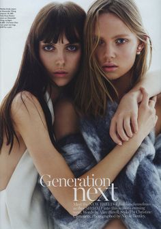 two young women hugging each other on the cover of a magazine's latest issue