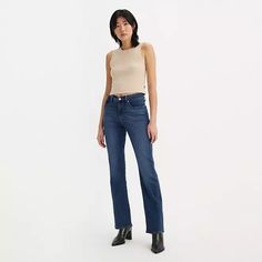 Classic Bootcut Women's Jeans - Dark Wash | Levi's® US Levi's High Rise Trendy Flare Jeans, Levi's Trendy High Rise Flare Jeans, Trendy High Rise Levi's Flare Jeans, Trendy High Rise Flare Jeans By Levi's, Trendy Levi's Dark Wash Flare Jeans, Retro Straight Leg Fall Jeans, Retro Straight Leg Jeans For Fall, Levi's Trendy Jeans For Fall, Levi's Trendy Fall Jeans