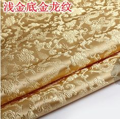 "width:75cm(29.5\") material:imitated silk colors: see the pic features: soft/good quality suit for clothing/sewing/pillow case/and DIY pls/ read/ the /following/ policy/ first! /thank/ you/for/cooperation! ############################################################################### PLS READ THE POLICIES BEFORE YOU BOUGHT ,THANK YOU FOR YOUR COOPERATION Shipping ●Orders will be shipped via airmail! Normally we only send by standard shipping way ! ●We also provide international Expressed deliv Beautiful Fabric Prints, Priest Robes, Fashion Design Classes, Light Gold Color, Belle Dress, Gold Dragon, Dragon Pattern, Fabric Black, Pale Gold