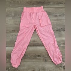 Fabletics Pink Parachute Pants Size S. Brand New, Never Worn! Stretch Cargo Pants With Elastic Waistband For Workout, Sportswear Pants With Elastic Waistband For Workout, Athleisure Pants With Elastic Waistband For Workout, Athleisure Workout Pants With Elastic Waistband, Sporty Stretch Cargo Pants For Workout, Athleisure Cargo Pants With Elastic Waistband, Pink Relaxed Fit Activewear For Jogging, Athleisure Cargo Pants With Elastic Waistband For Workout, Athleisure Cargo Pants With Elastic Waistband For Sports