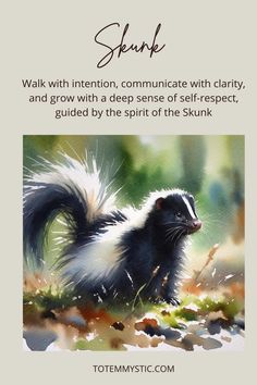 an animal that is in the grass with words above it saying, speak walk with intention, communicate with clarify and grow with a deep sense of self - respect